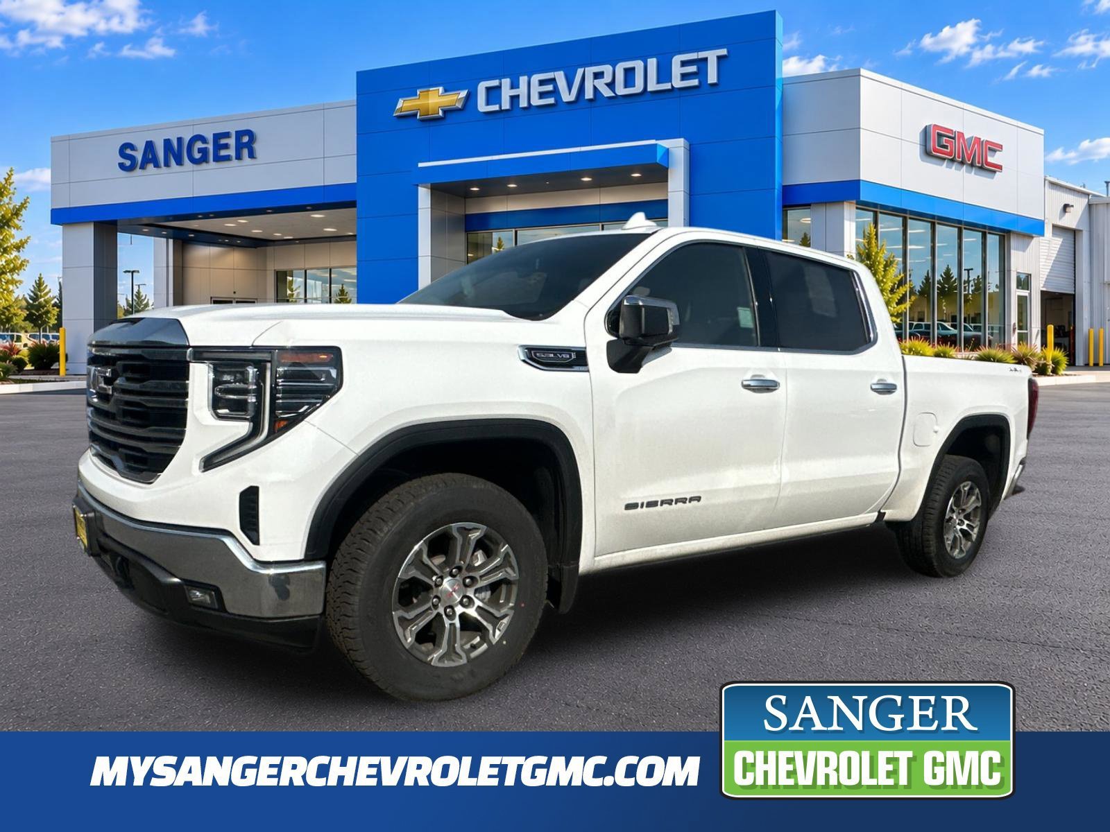 2025 GMC Sierra 1500 SLT Crew Cab for sale - Stock #T8094 - White - Used at My True Fleet