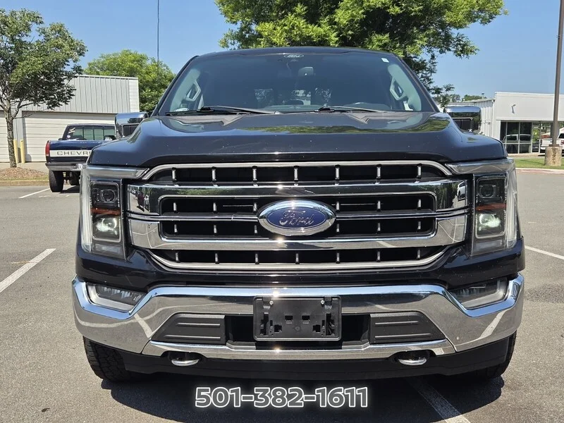 Used 2021 Black Metallic FORD LARIAT 4WD SUPERCREW 5.5
