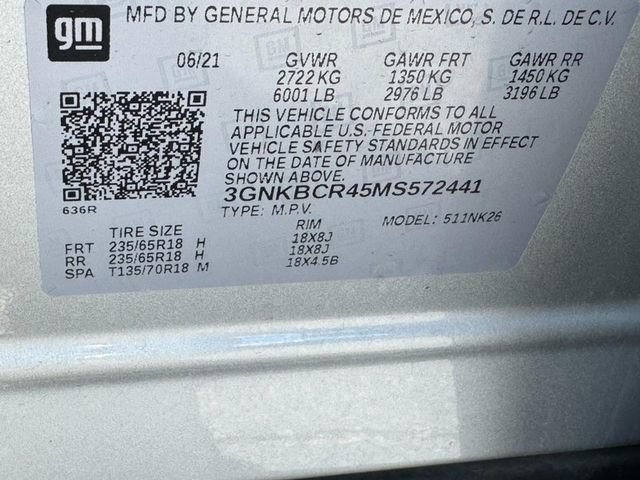 Used 2021 SILVER ICE METALLIC Chevrolet LT image 26