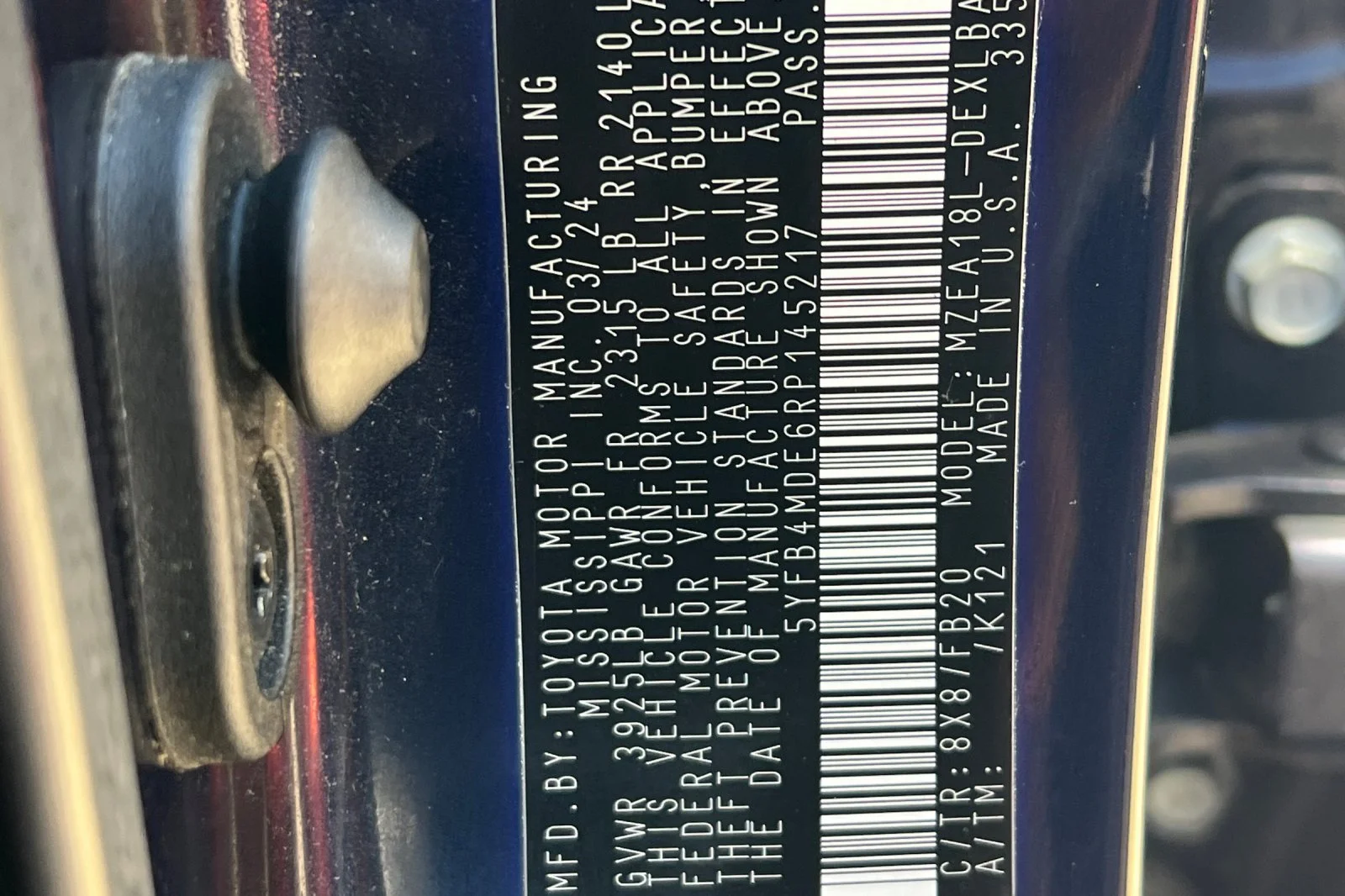 Used 2024 Blue Toyota LE image 27