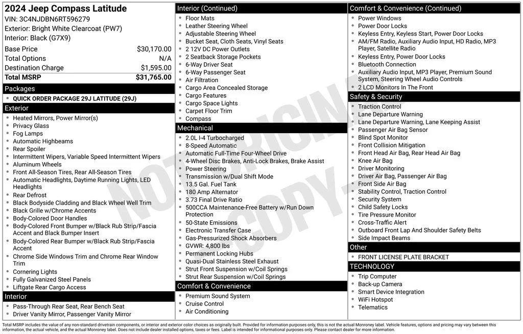 Used 2024 White Jeep Latitude image 32