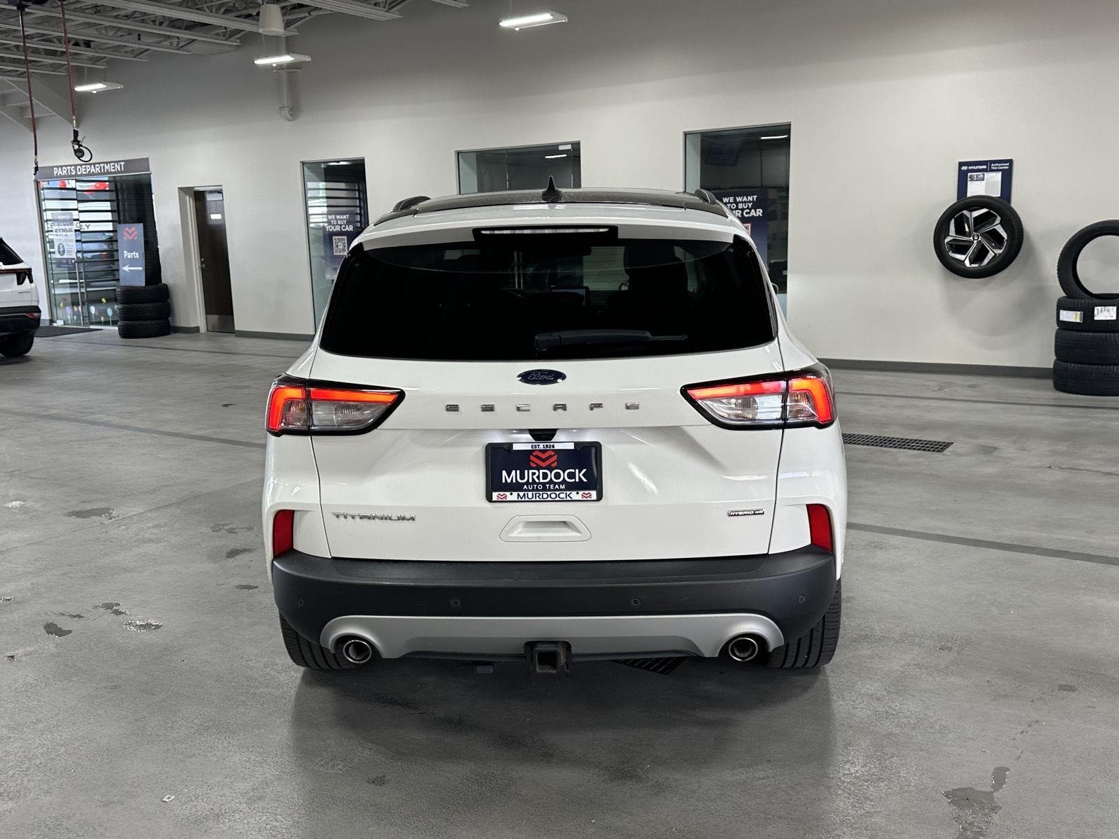 Used 2021 Star White Metallic Tri-Coat Ford Titanium Hybrid image 5