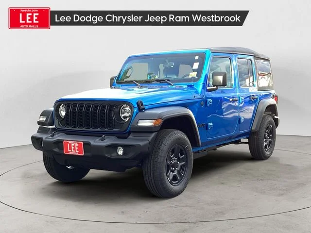 New 2026 Hydro Blue Pearl Coat Jeep 4-DOOR SPORT image 1