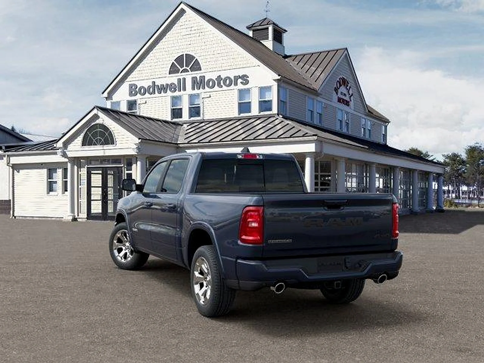 New 2026 Forged Blue Metallic Exterior Paint RAM Big Horn Quad Cab 4x2 6