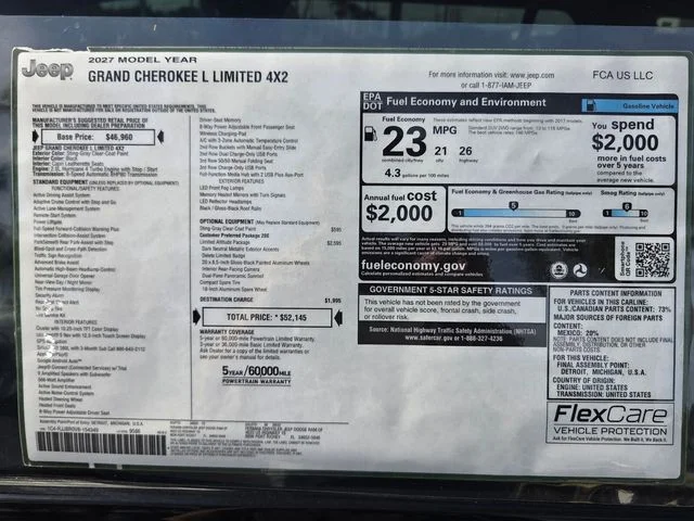 New 2027 Sting-Gray Clearcoat Jeep Limited image 3
