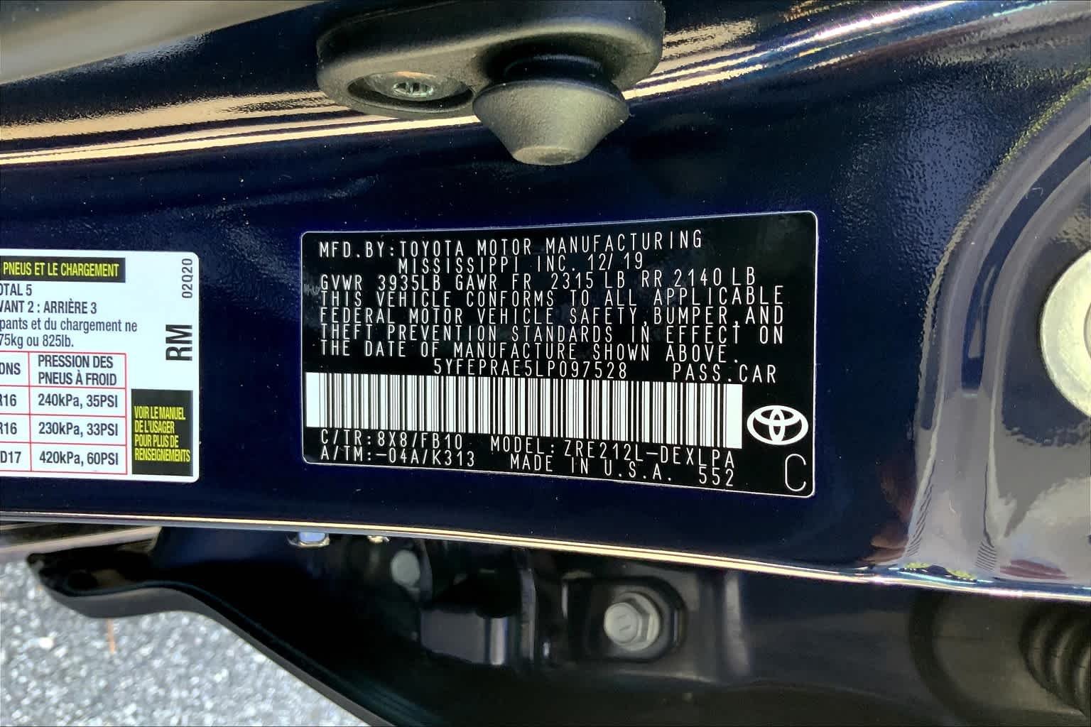 Used 2020 Blueprint Toyota LE image 31