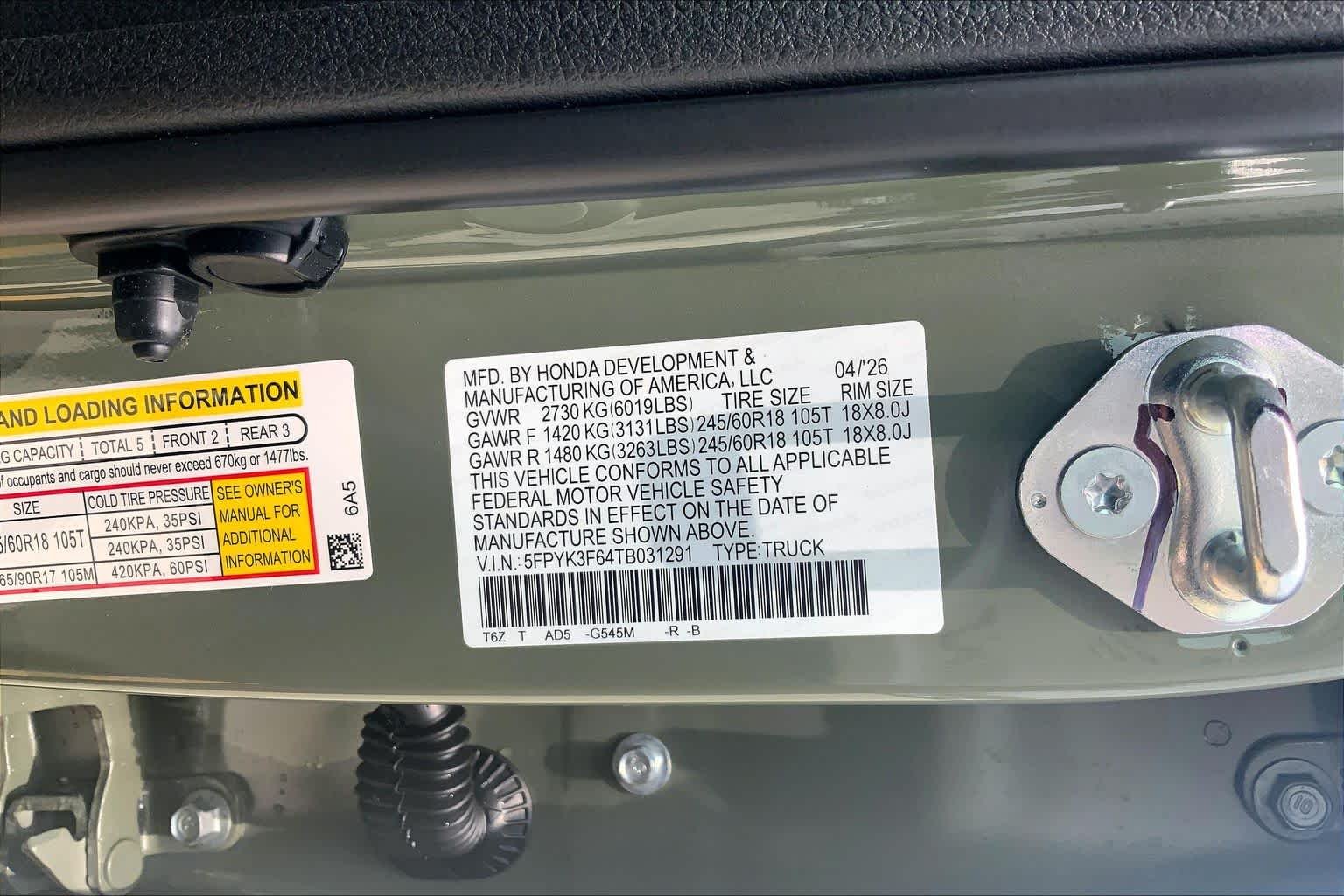 New 2026 Ash Green Metallic Honda TrailSport image 21
