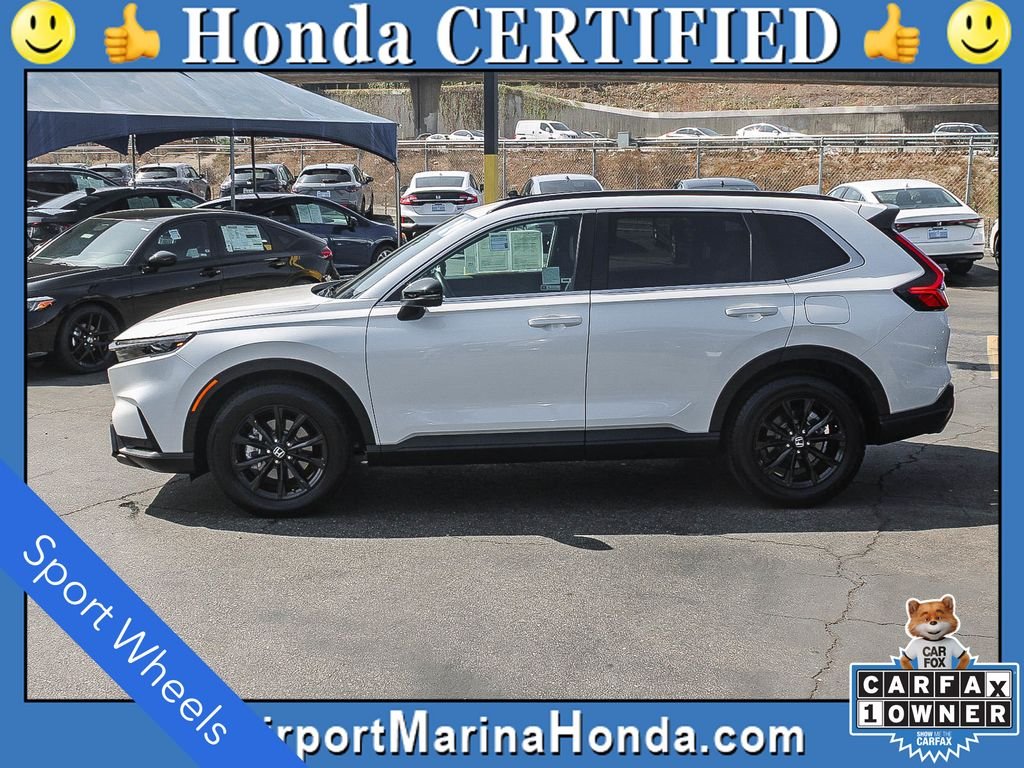 Certified Used 2024 Platinum White Pearl Honda HYBRID 2WD SPORT-L image 3