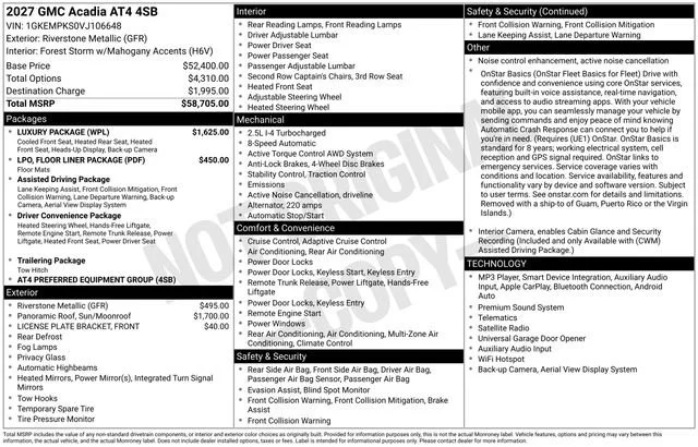 New 2027 Riverstone Metallic GMC AT4 image 1