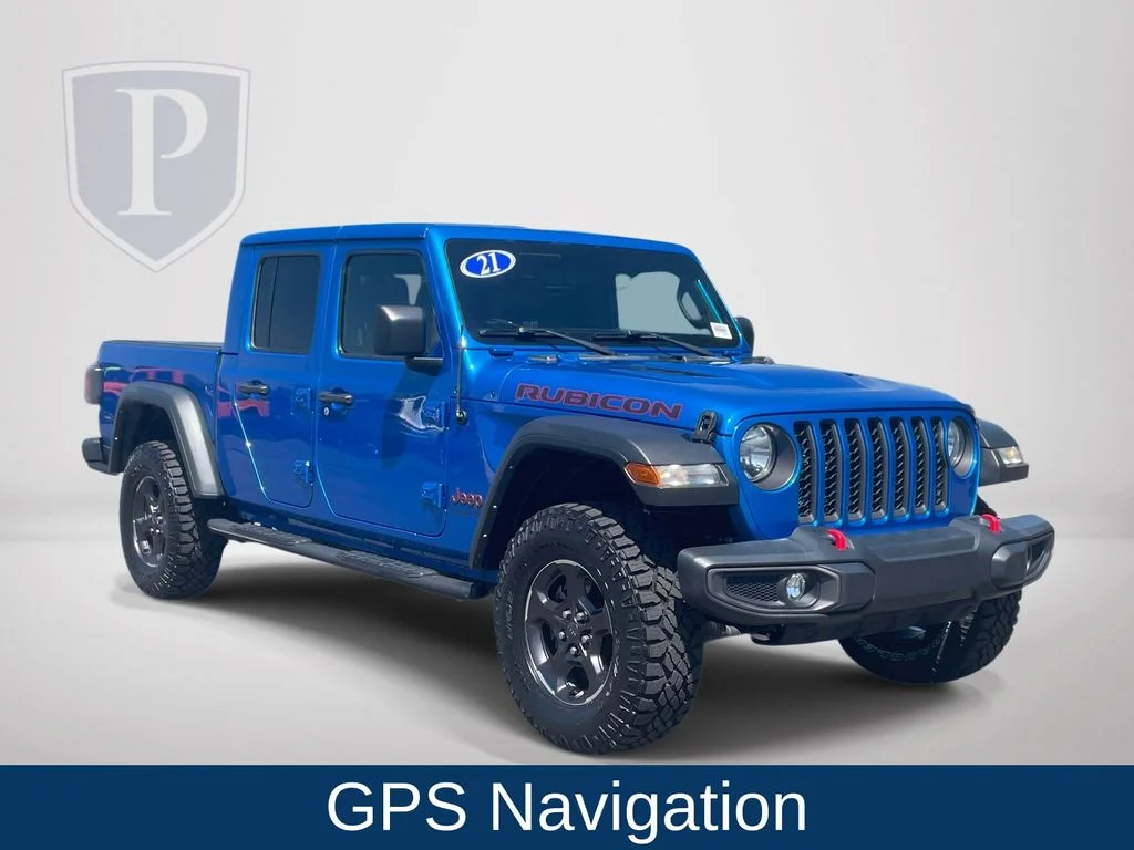 Certified Used 2021 Blue Jeep Rubicon image 2