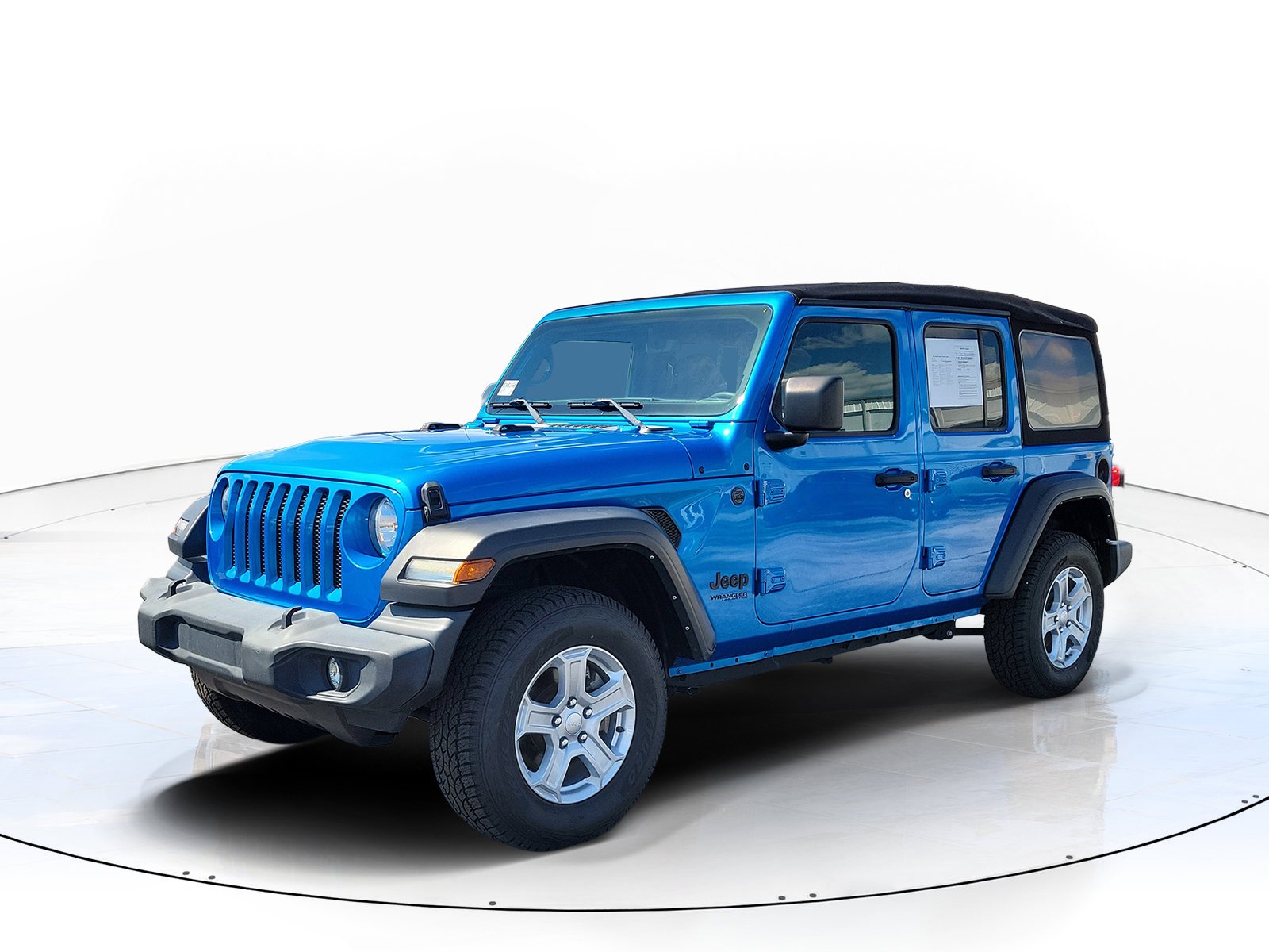 Used 2022 Hydro Blue Pearlcoat Jeep Unlimited Sport S image 3