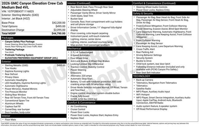 Used 2026 Sterling Metallic GMC Elevation image 1