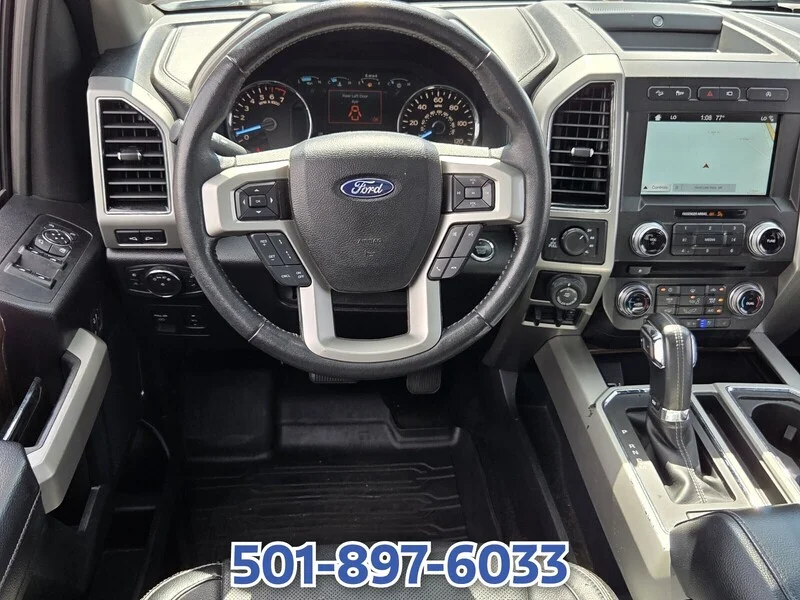 Used 2018 Shadow Black FORD LARIAT 4WD SUPERCREW 5.5