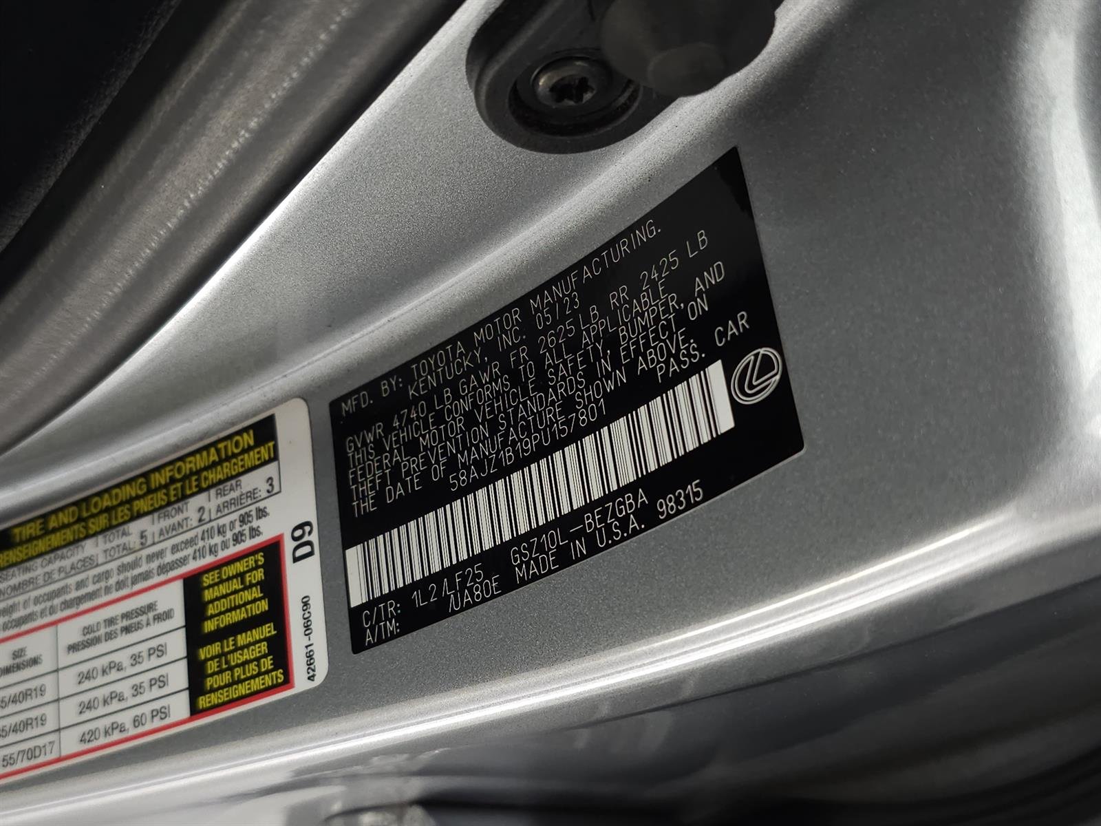 Certified Used 2023 Iridium 1l2 Lexus F SPORT Handling image 35