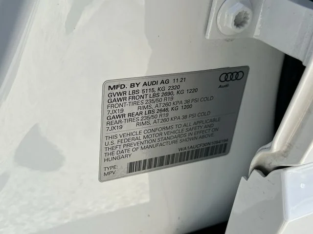 Used 2022 White Audi Premium image 37