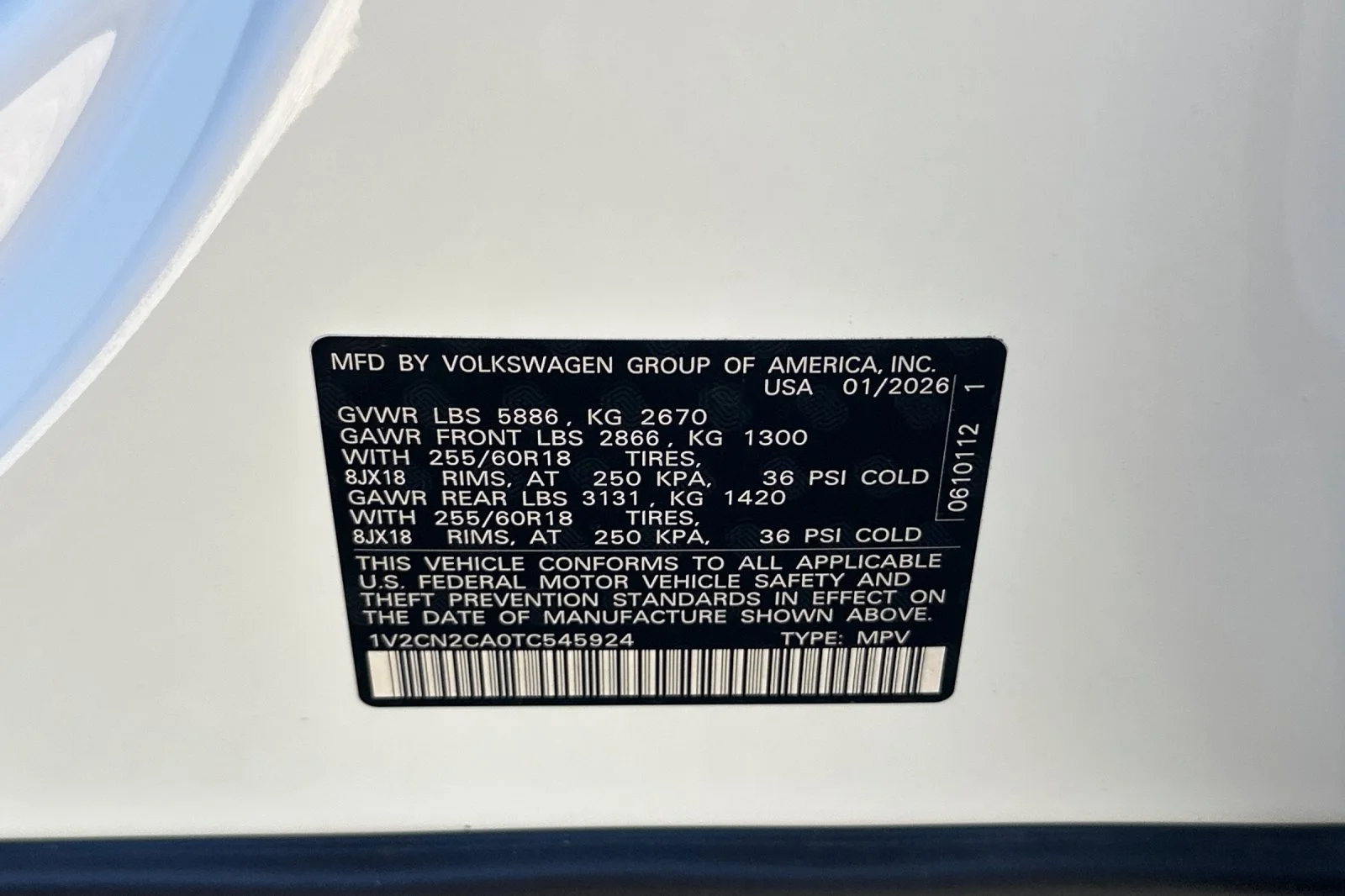 New 2026 Opal White Pearl Volkswagen 2.0T Peak Edition image 29
