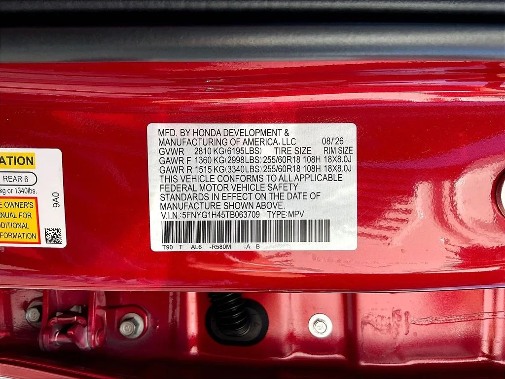 New 2026 Radiant Red Metallic II Honda AWD EX-L image 24