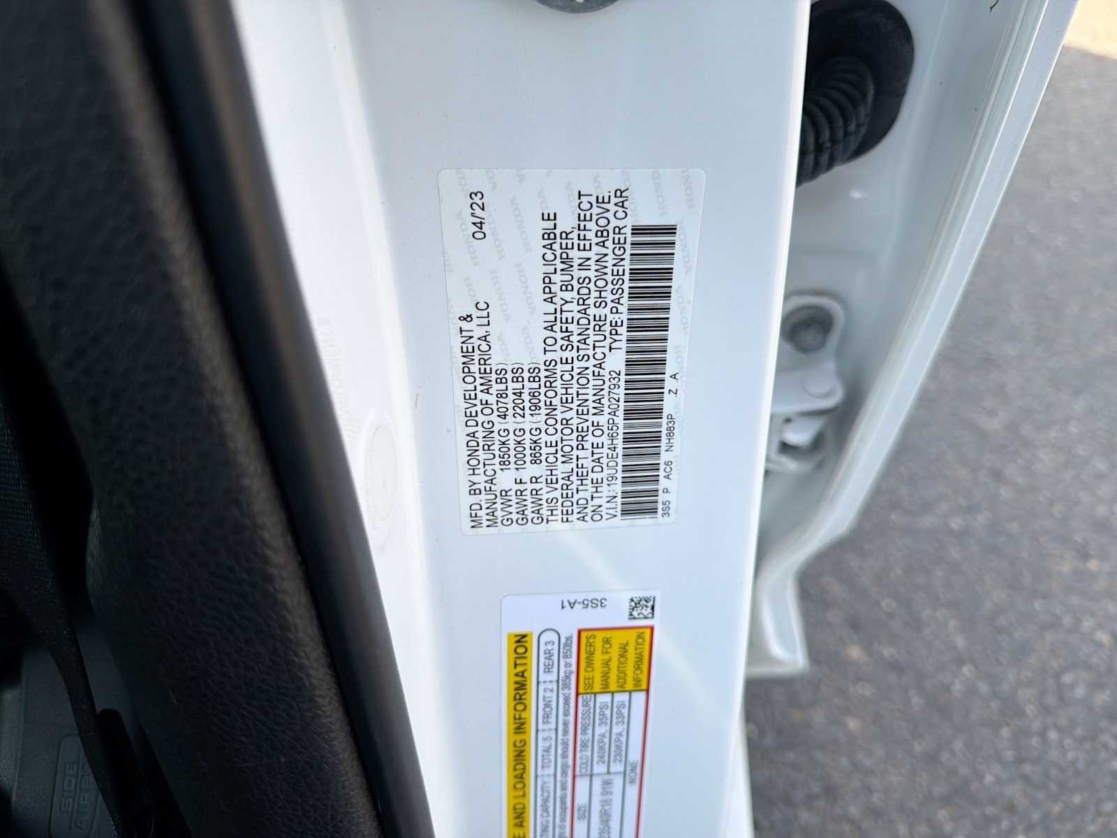 Used 2023 Platinum White Pearl Acura w/A-Spec Technology Package image 35