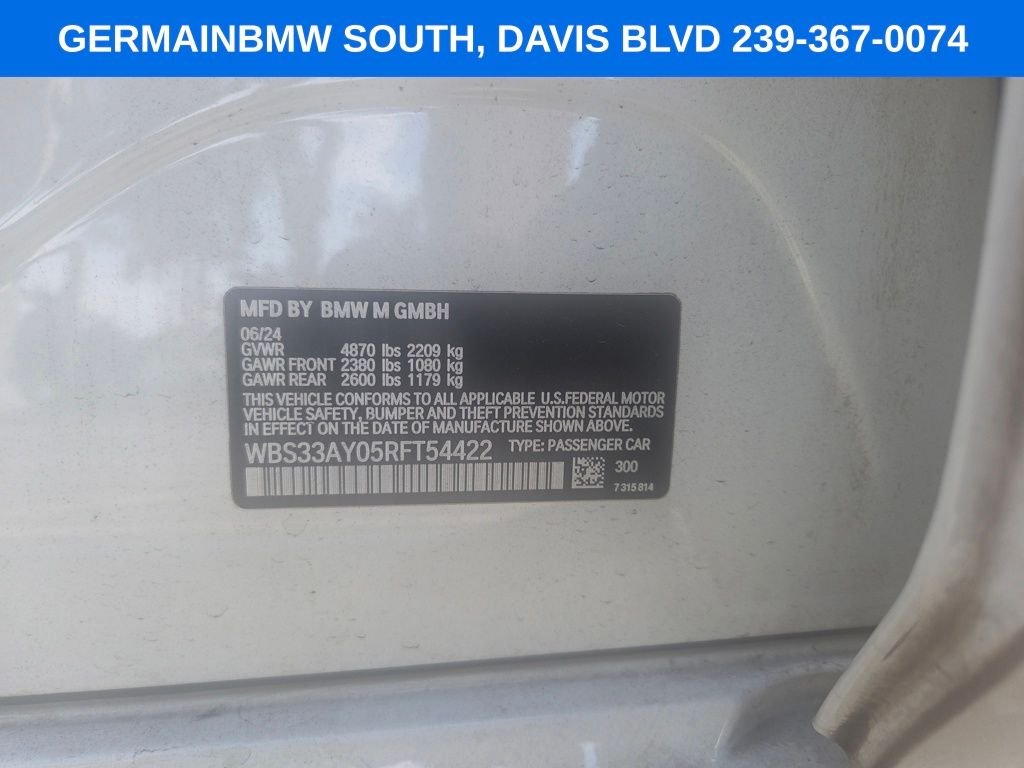 Certified Used 2024 Alpine White BMW Competition image 20