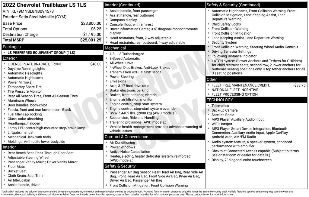 Used 2022 Gray Chevrolet LS image 25