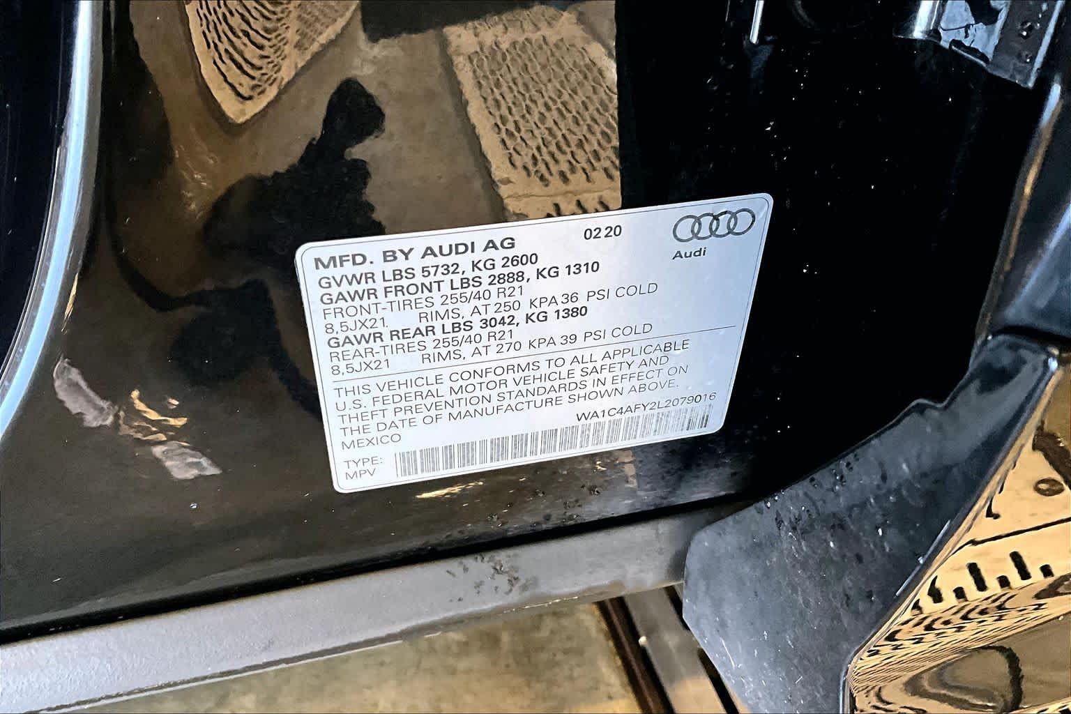 Used 2020 Mythos Black Metallic Audi Prestige image 34