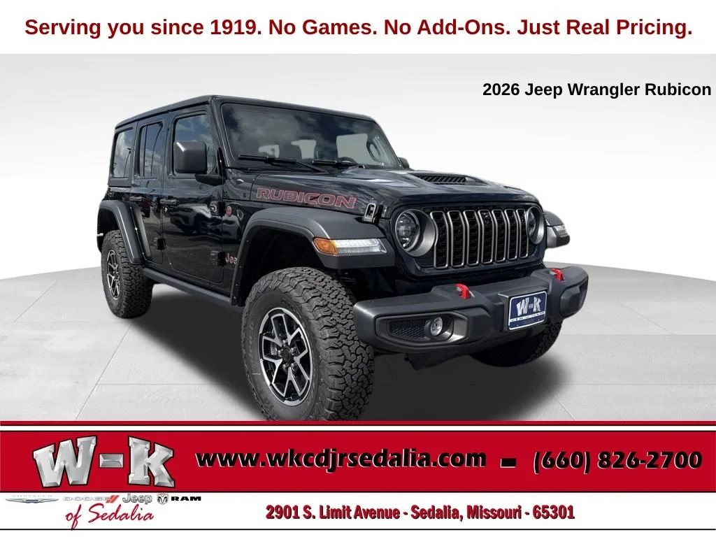 New 2026 Black Jeep Rubicon image 1