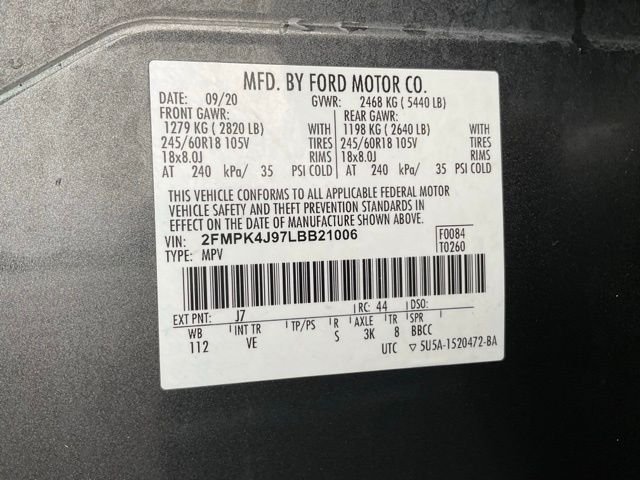 Certified Used 2020 Magnetic Ford SEL image 45