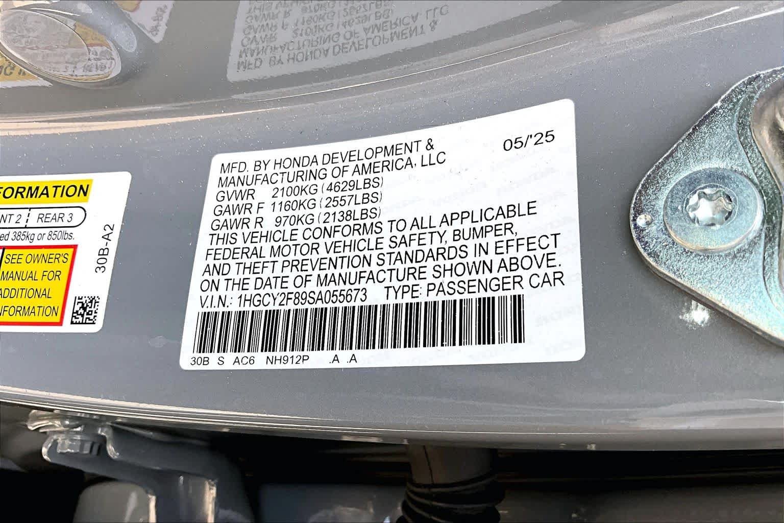 Used 2025 Urban Gray Pearl Honda Touring image 37