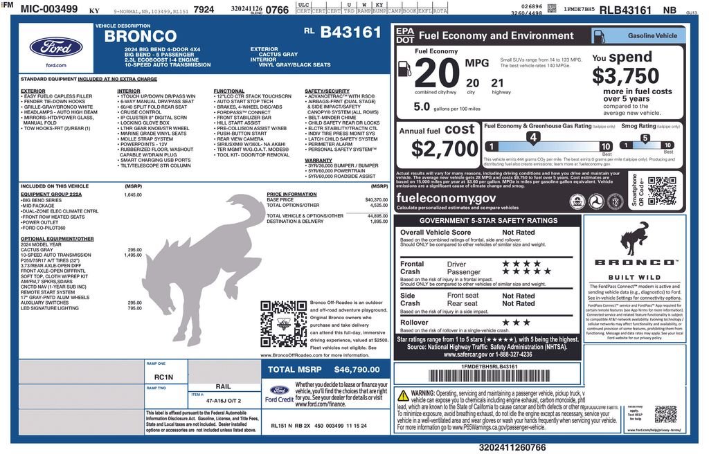 Used 2024 Green Ford Big Bend image 27