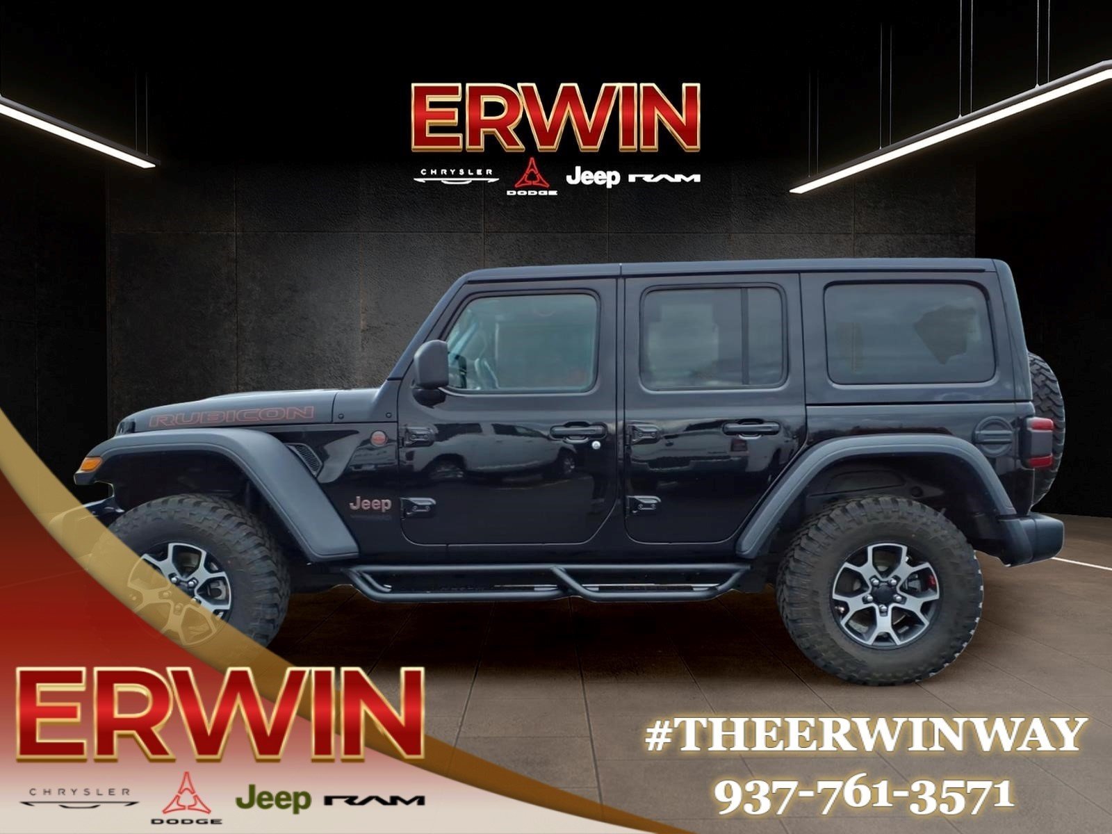 Used 2020 Black Clear Coat Jeep Rubicon image 4