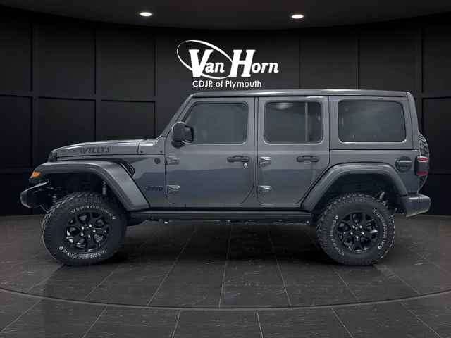 Used 2021 Granite Crystal Metallic Clearcoat Jeep Unlimited Willys image 4