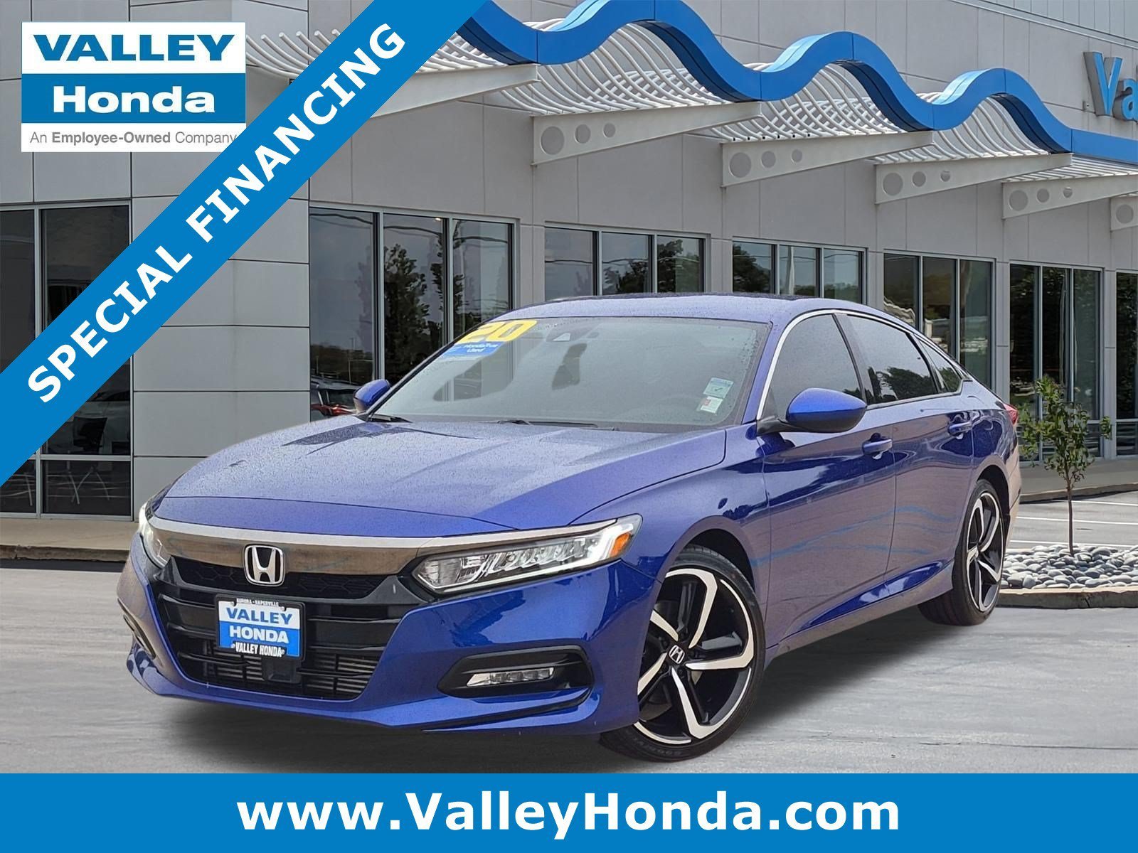Certified Used 2020 Still Night Pearl Honda Sport 1.5T image 1