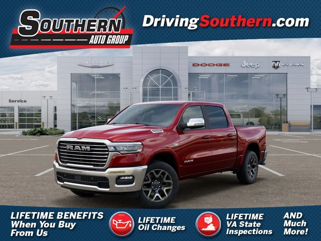 New 2026 Molten Red Pearl-Coat Exterior Paint RAM Laramie image 1