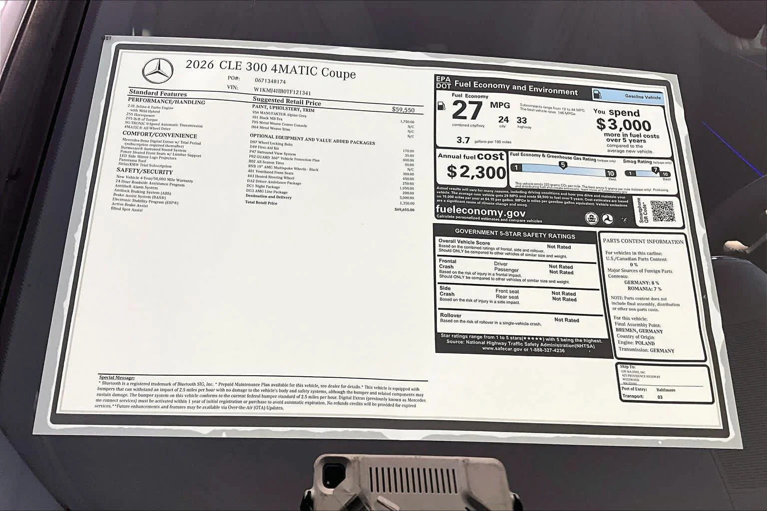 New 2026 MANUFAKTUR Alpine Grey Mercedes-Benz CLE 300 image 18