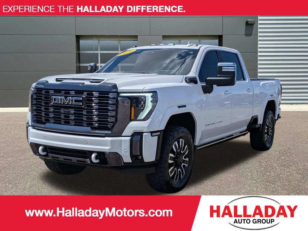 Used 2024 White Frost Tricoat GMC Denali Ultimate image 1