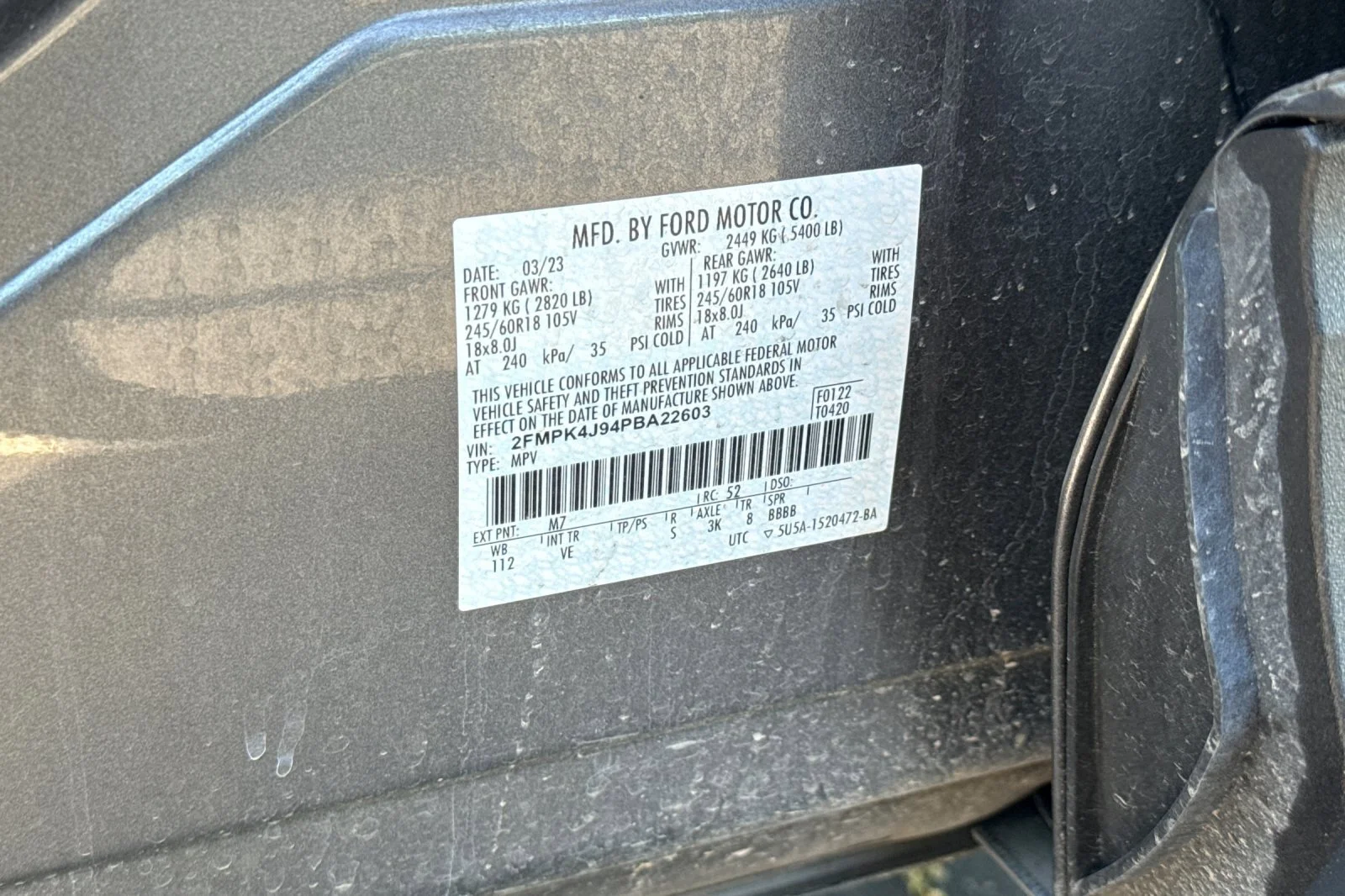 Used 2023 Gray Metallic Ford SEL image 30