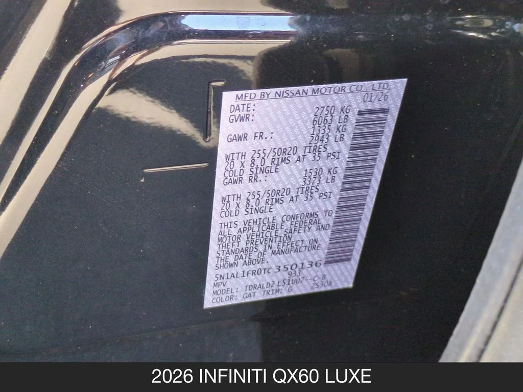 Used 2026 Black INFINITI LUXE image 27