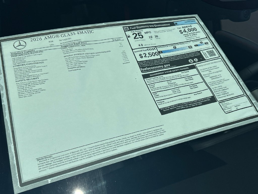 New 2026 Night Black Mercedes-Benz AMG® GLA 35 4MATIC® SUV image 74