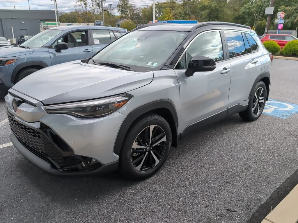 Used 2024 Silver Toyota Hybrid XSE image 1