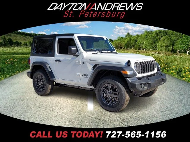 New 2026 Bright White Clear-Coat Exterior Paint Jeep Sport S image 1