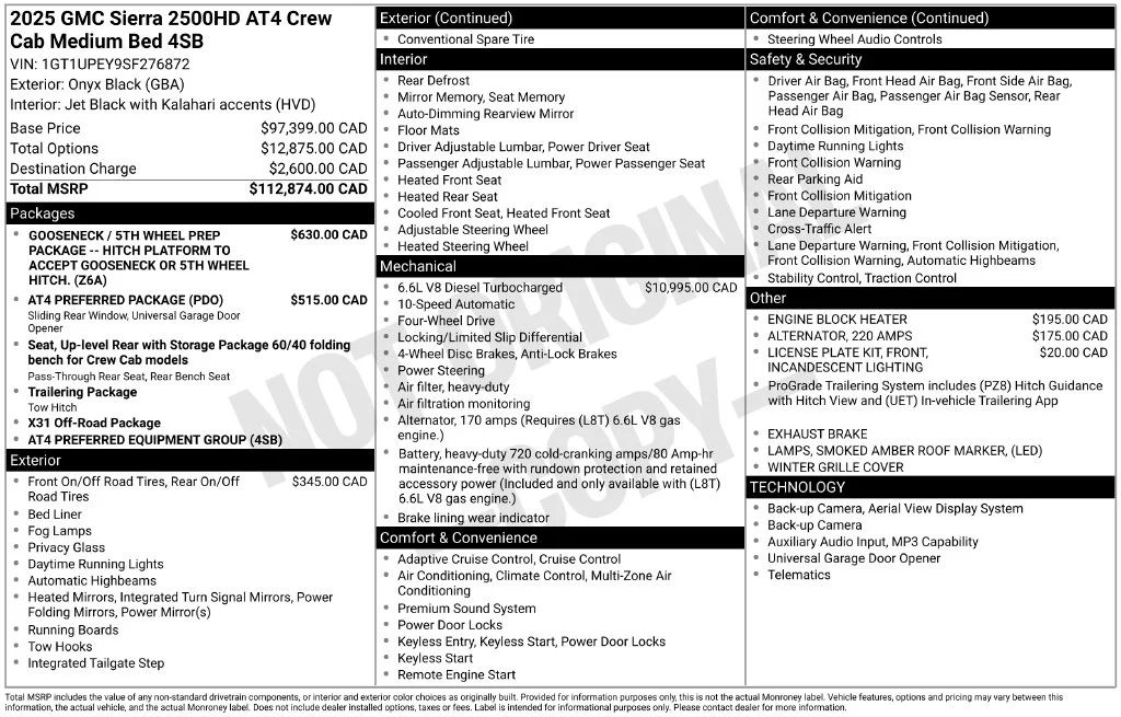 Certified Used 2025 Onyx Black GMC AT4 image 37