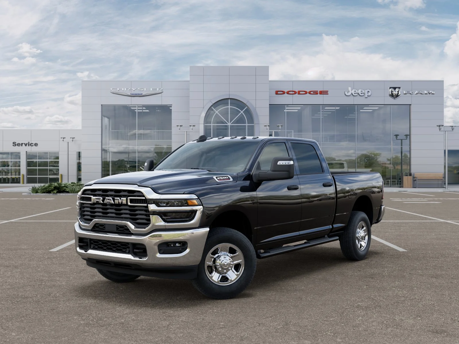 New 2026 Diamond Black Crystal Pearl-Coat Exterior Paint RAM Tradesman image 29