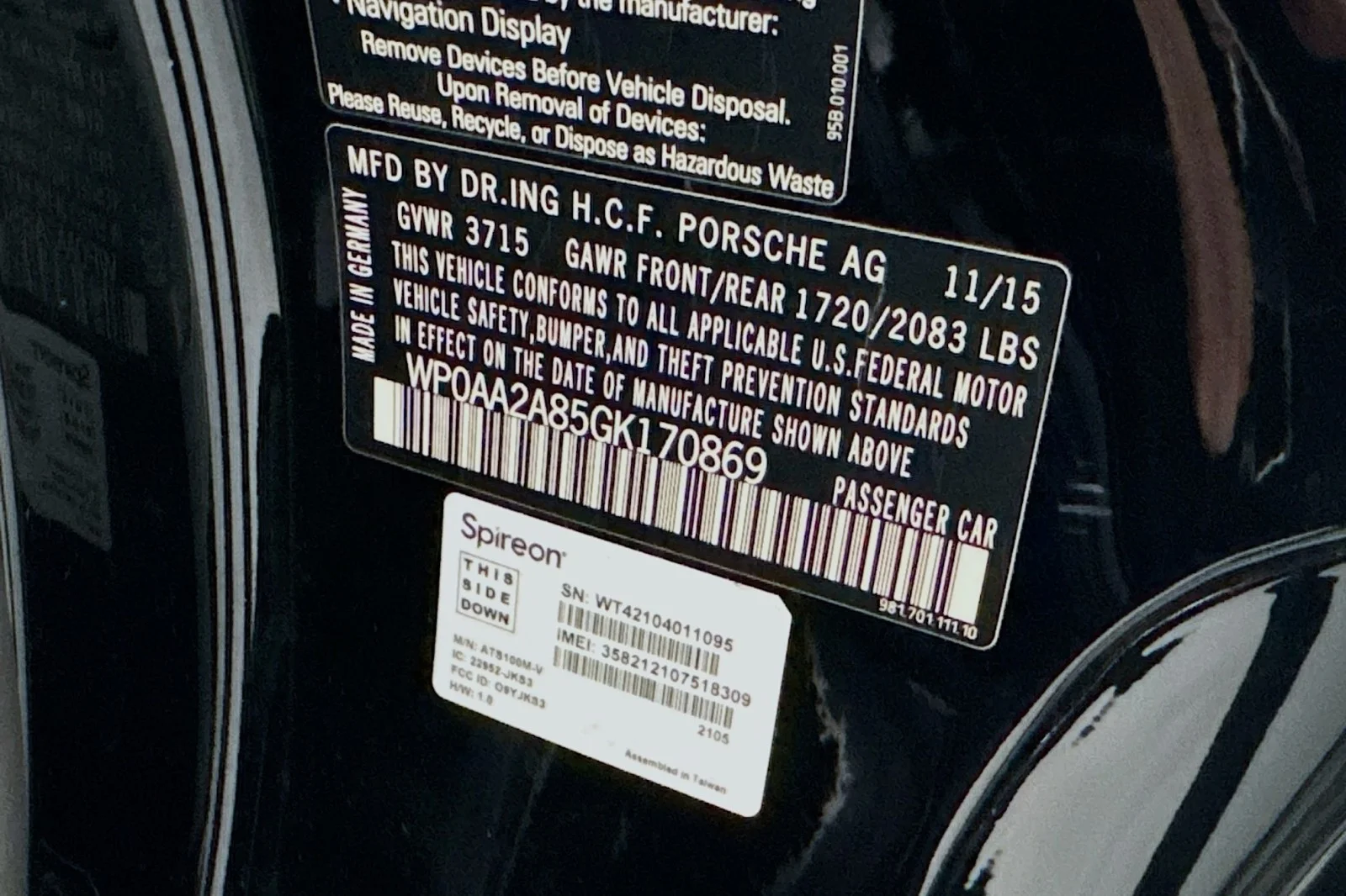 Used 2016 Black Porsche  image 23