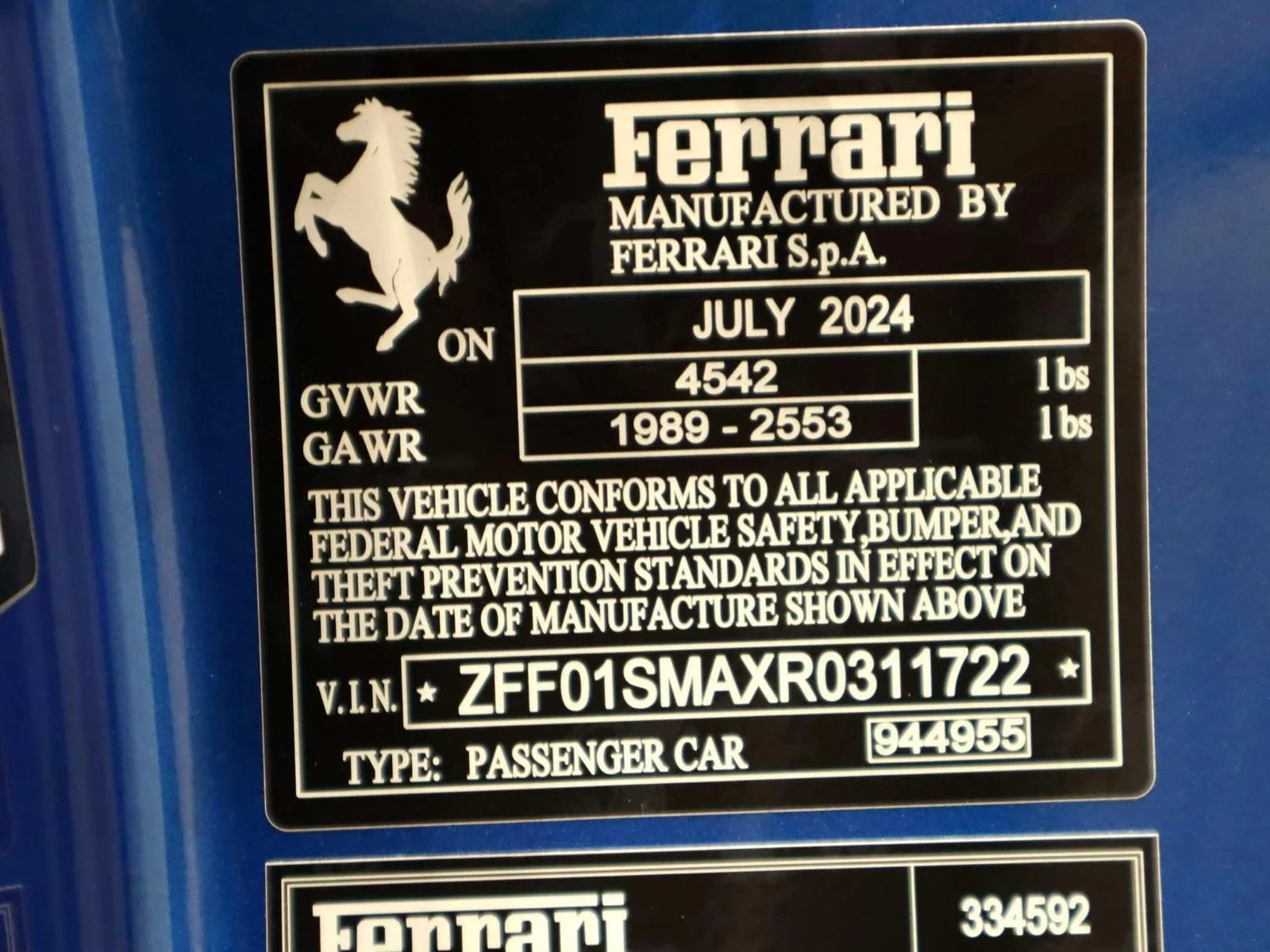 Certified Used 2024 Blu Corsa Ferrari  image 38