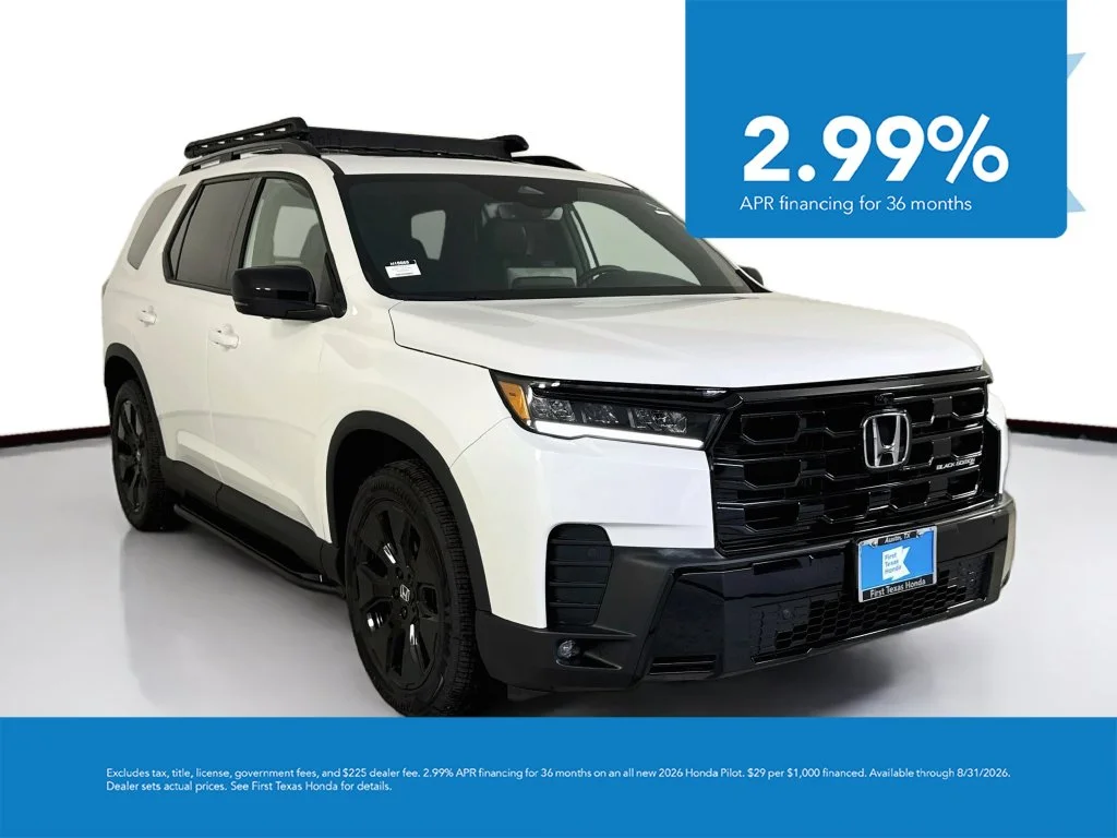 New 2026 Platinum White Pearl Honda Black Edition image 1