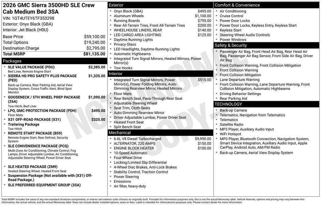 New 2026 Onyx Black GMC SLE image 26
