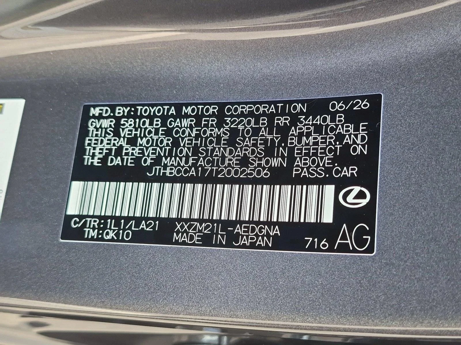New 2026 Cloudburst Gray Lexus ES 350e LUXURY image 18