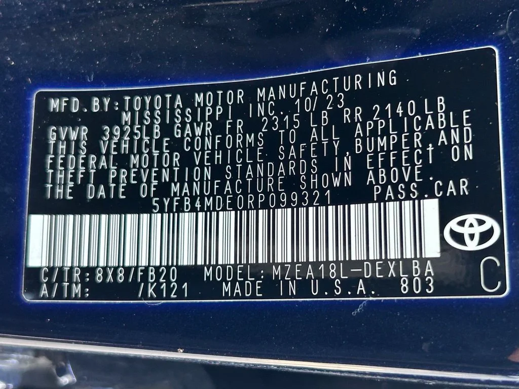 Used 2024 Blue Toyota LE image 42