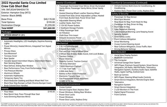Used 2022 Gray Hyundai Limited image 14