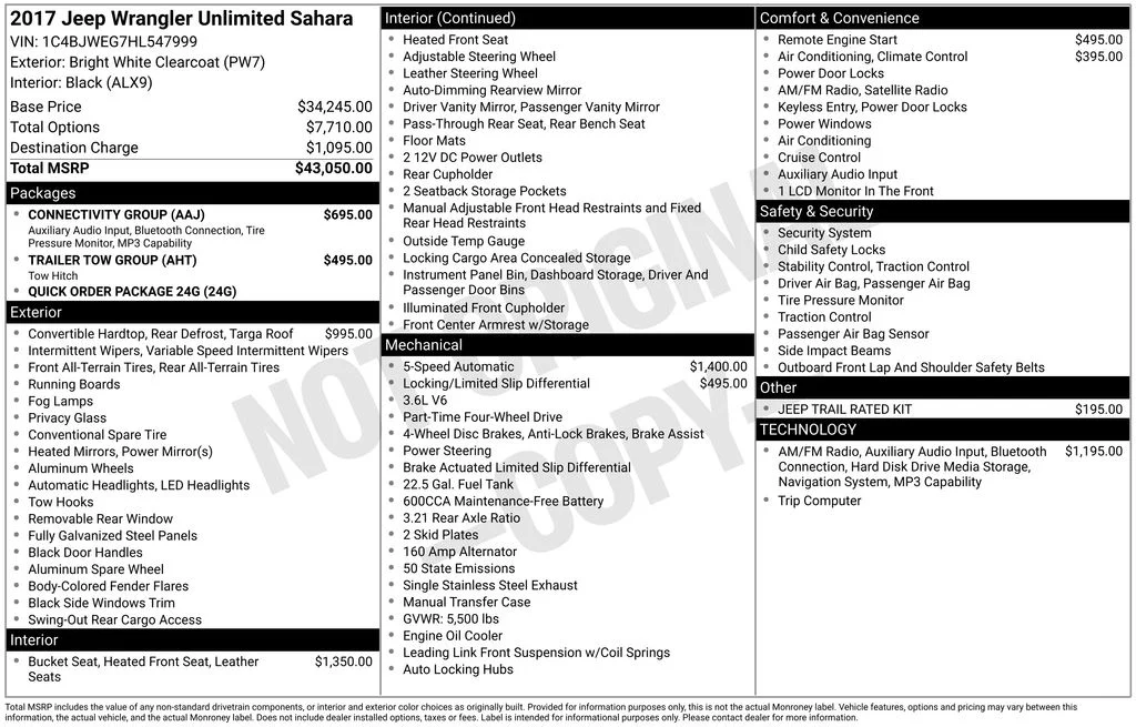 Certified Used 2017 White Jeep Unlimited Sahara image 7